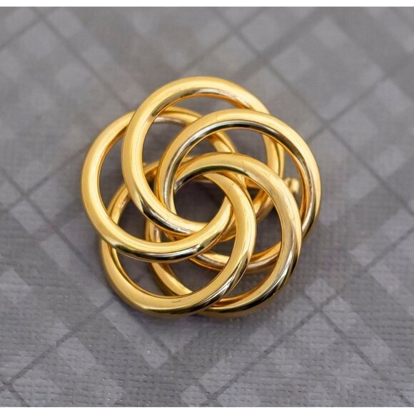 Vintage Gold Tone Multi Spiral Brooch G29 - Picture 1 of 2
